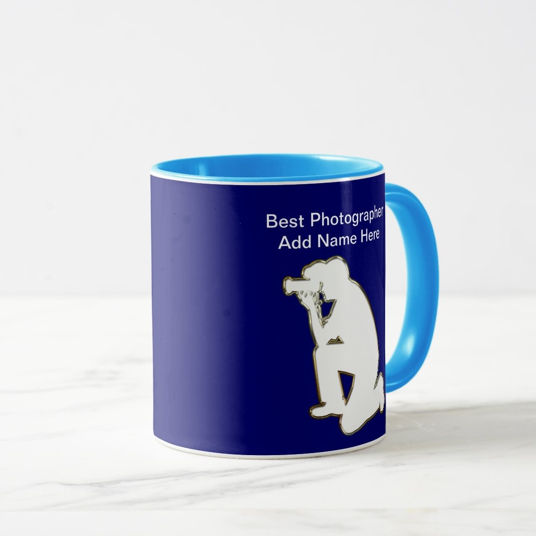 Photographer Appreciation Ceramic Mug With Personalized Name