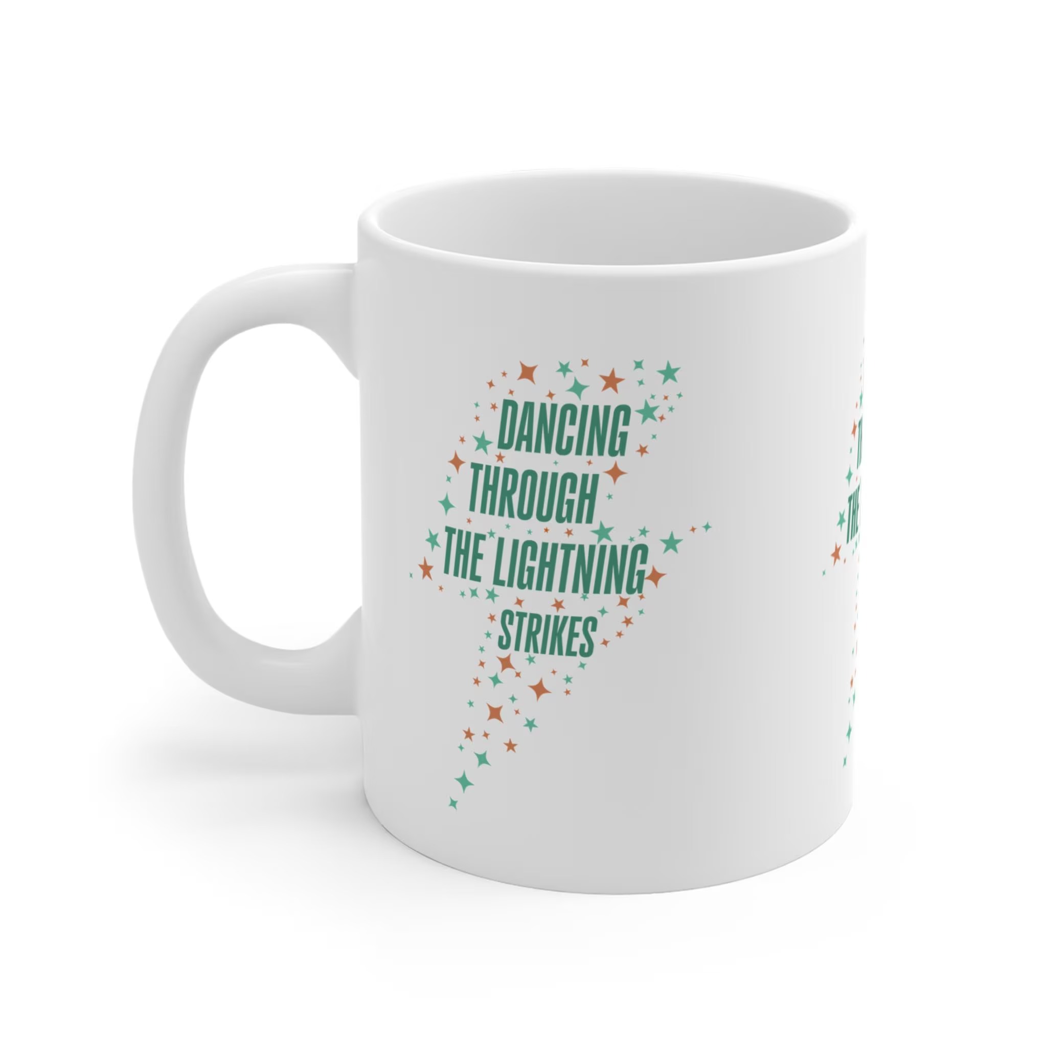 Dancing Through The Lightning Strikes Text Print 11oz Ceramic Coffee Mug For TS Fan