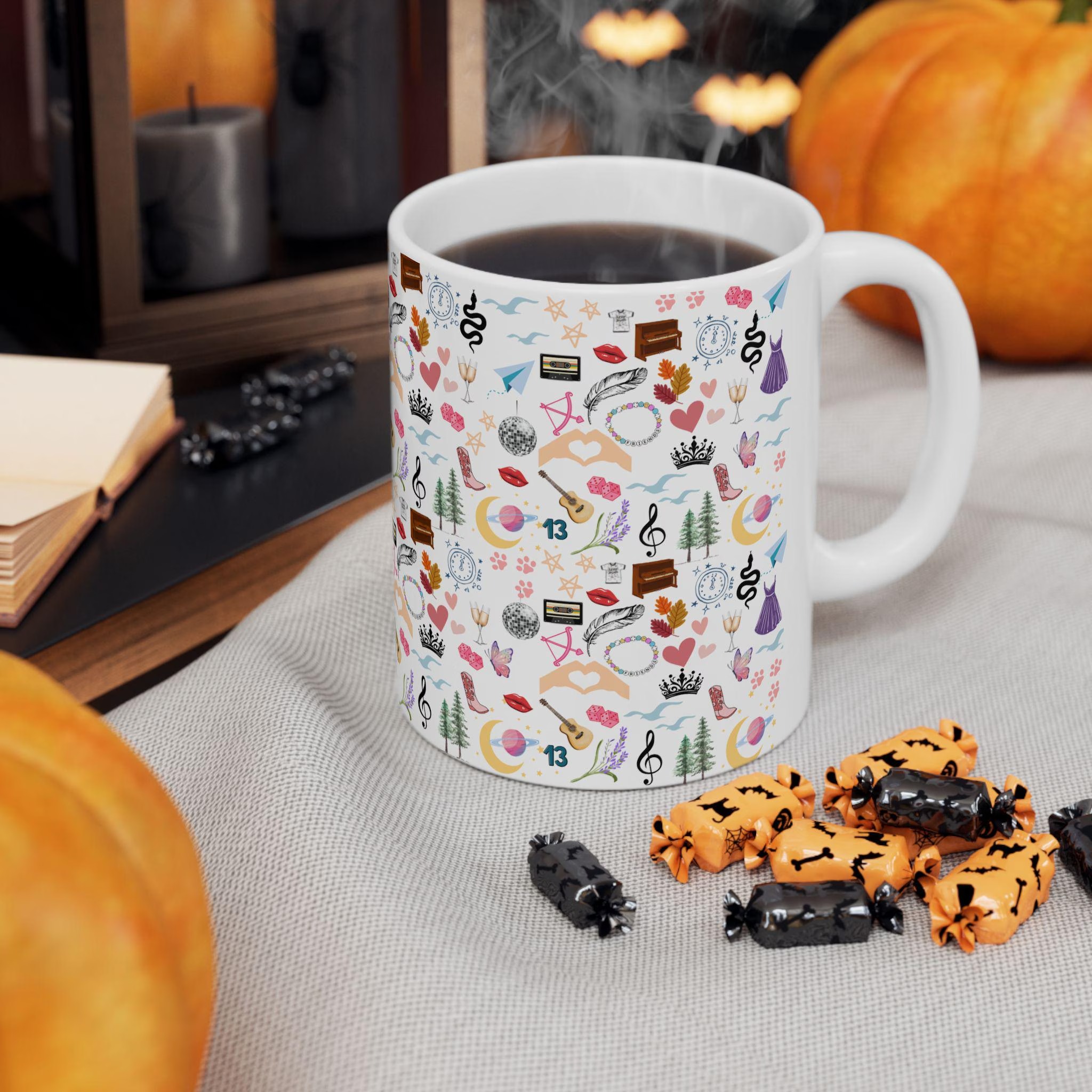 TS Inspired Icon Print Ceramic Coffee Mug