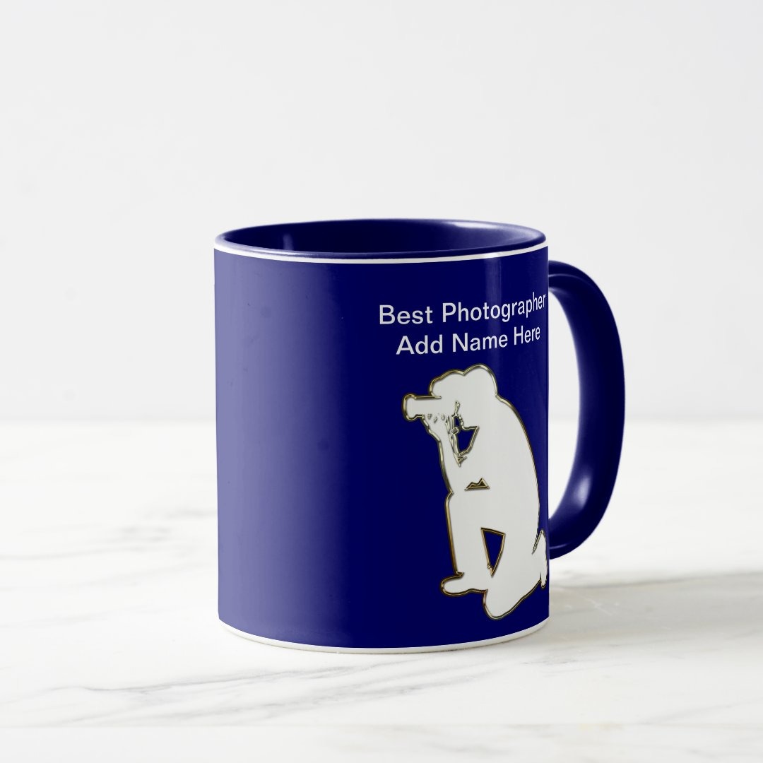 Photographer Appreciation Ceramic Mug With Personalized Name