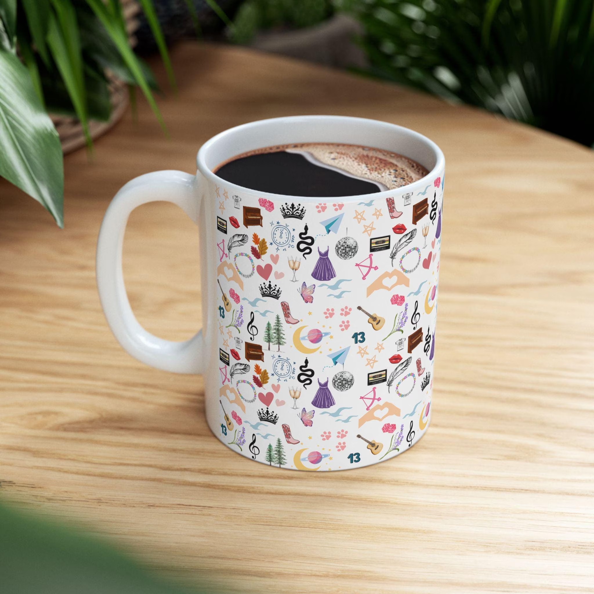 TS Inspired Icon Print Ceramic Coffee Mug