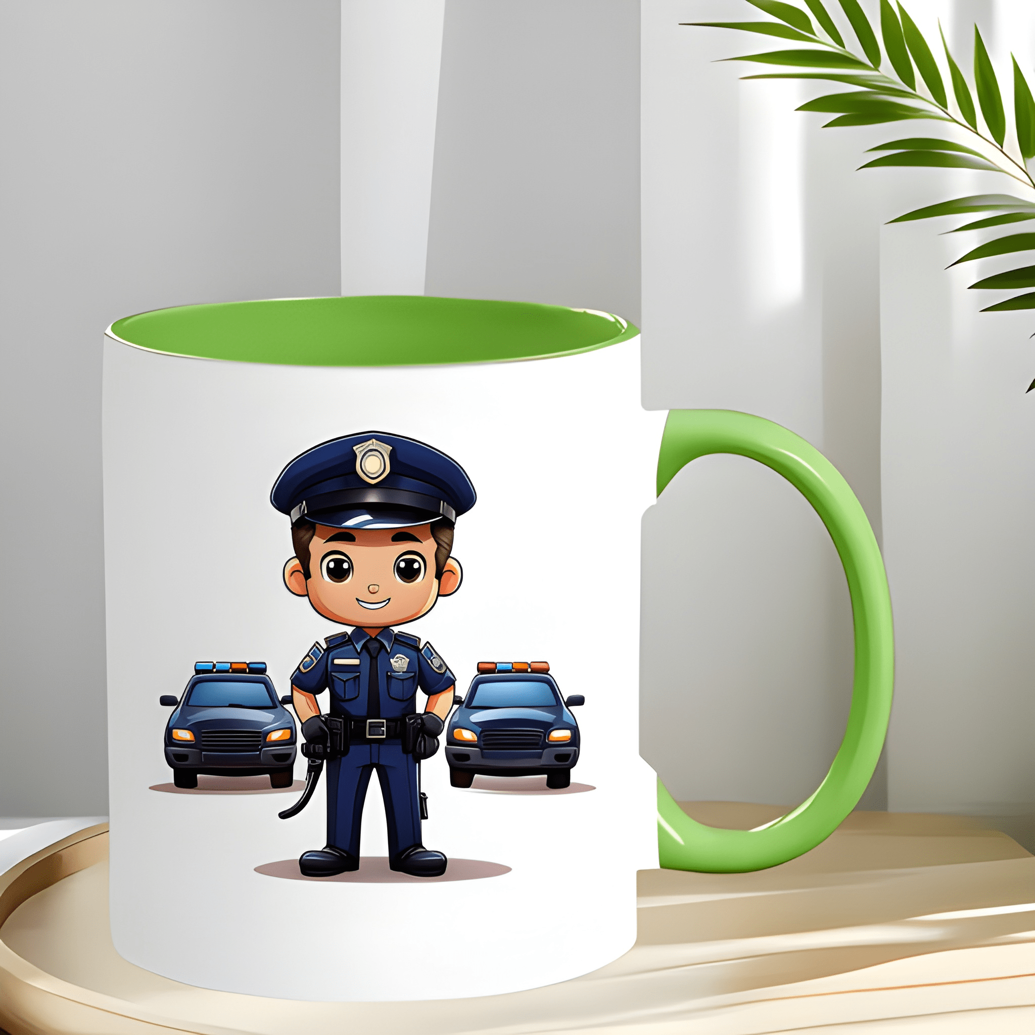 Ceramic Cartoon Police Officer Coffee Mug