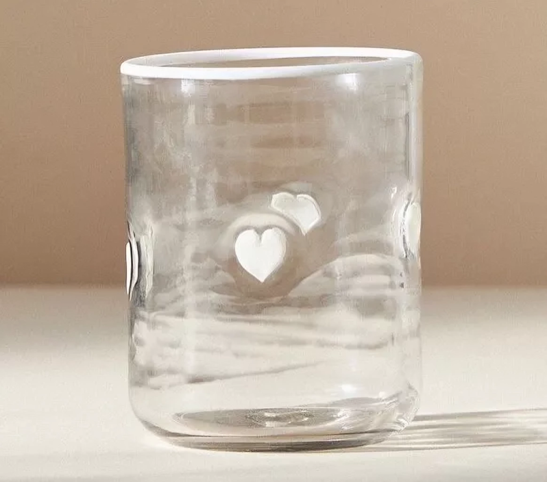Embossed Glass Tumbler-Mineral Mug