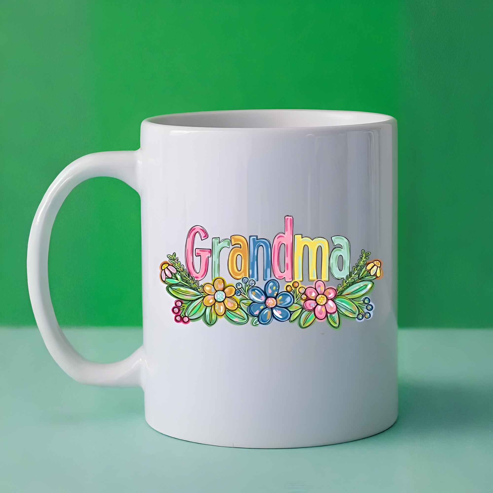 Floral Spring Pattern Coffee Mug For Grandma