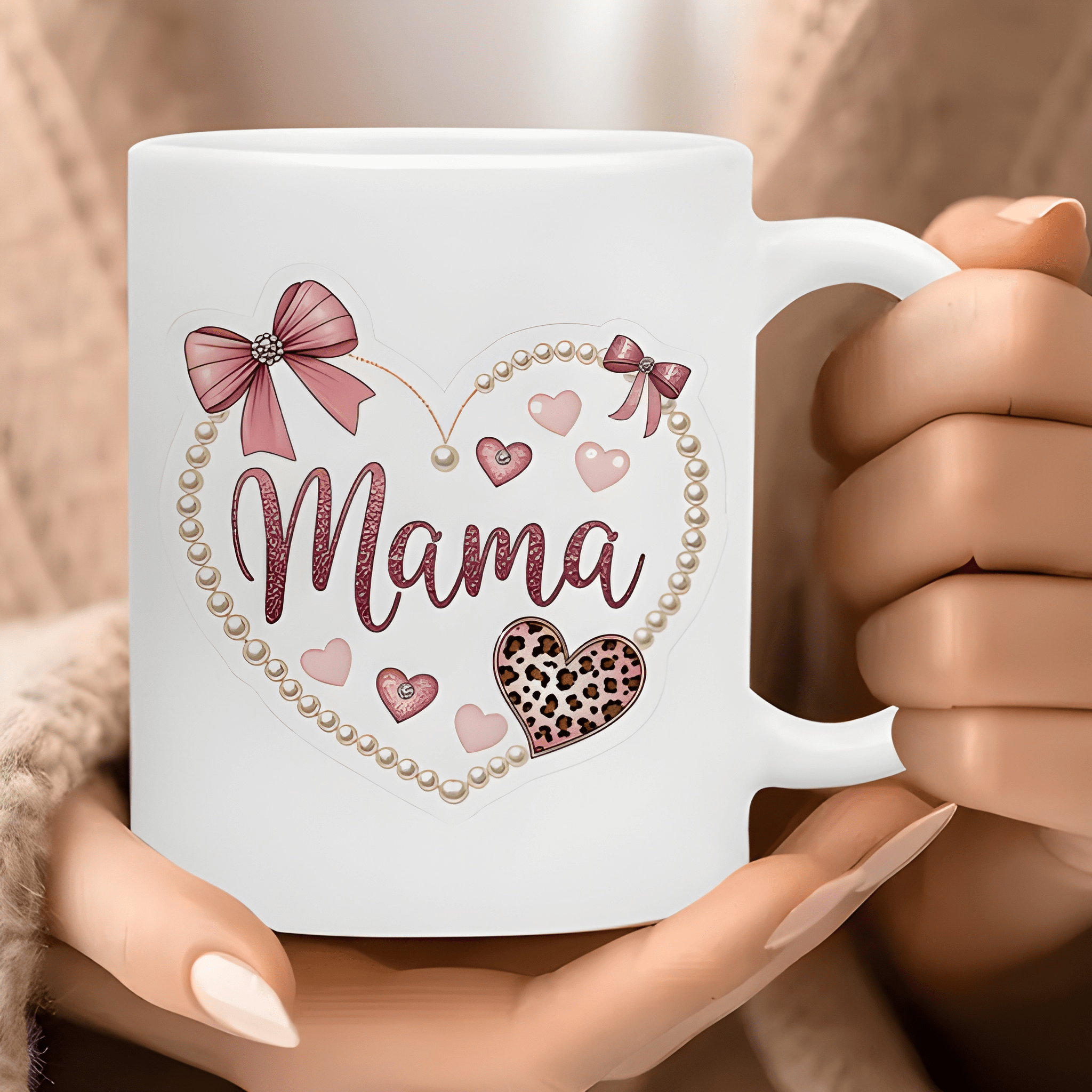1 Piece 11Oz Ceramic Coffee Mug Mama Lettering Mothers Day Cup