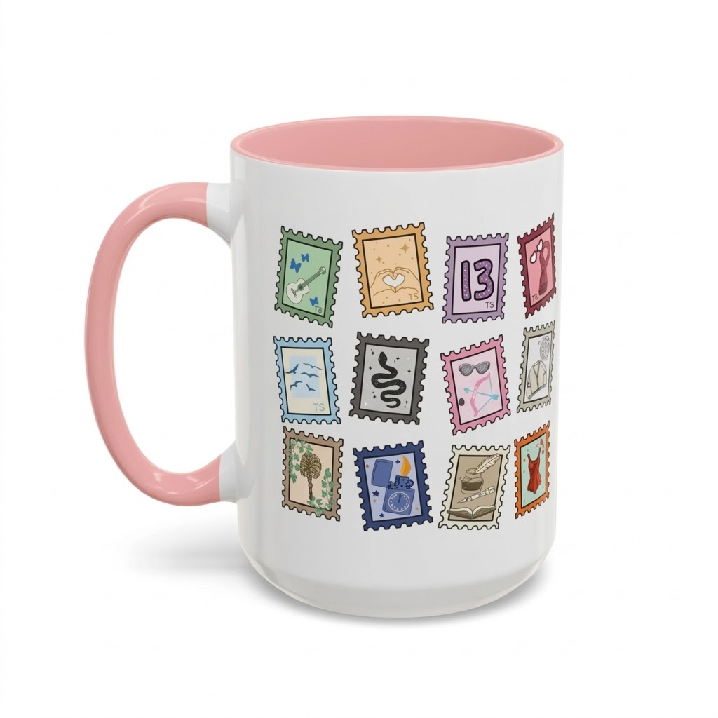Music Stamp Printed Ceramic Coffee Mug
