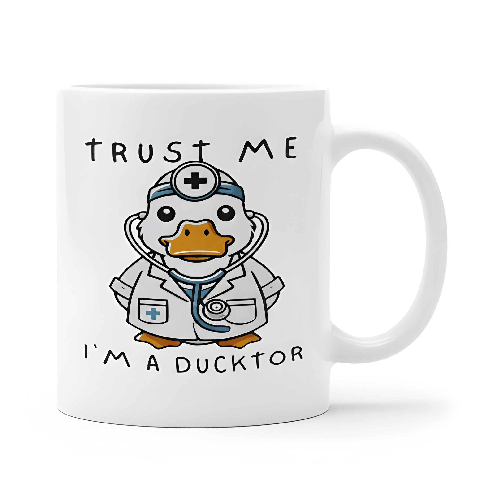 11 oz Ceramic Trust Me Ducktor Funny Coffee Mug Drinkware 1pc
