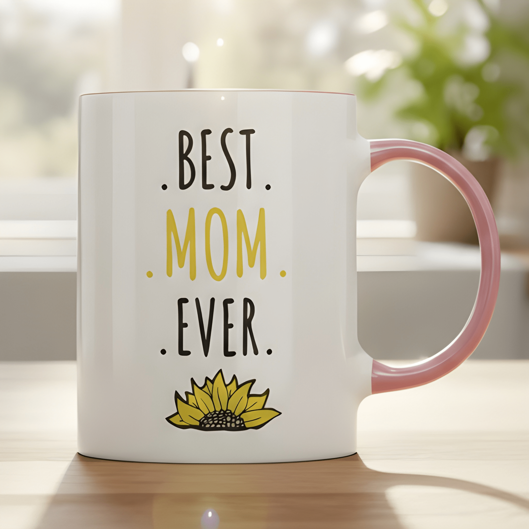 1 Piece 11Oz Ceramic Coffee Mug Best Mom Ever Sunflower Mothers Day Cup