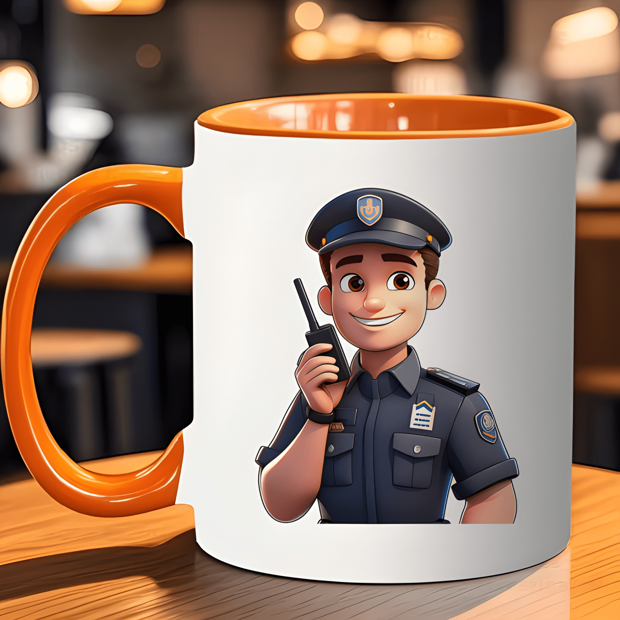 Classic Ceramic Police Officer Coffee Mug