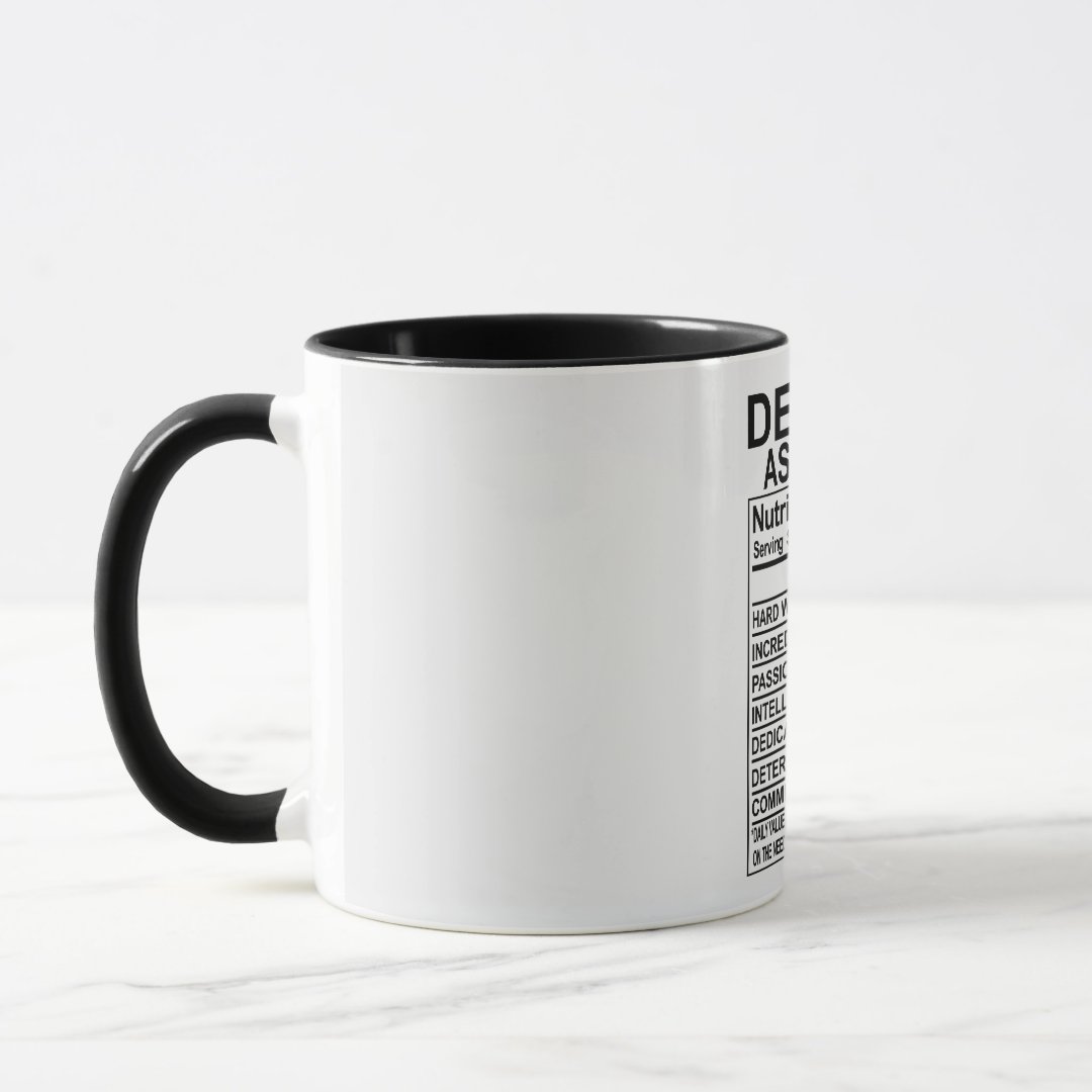 Dental Assistant Nutrition Facts Mug 2