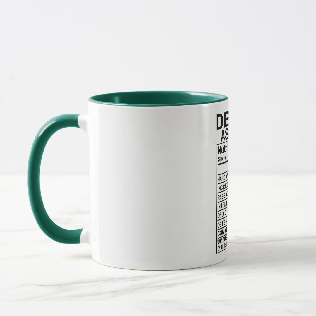Dental Assistant Nutrition Facts Mug 2