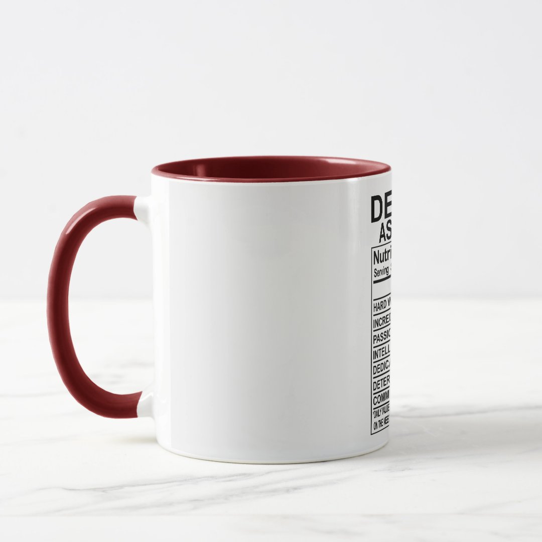 Dental Assistant Nutrition Facts Mug 2