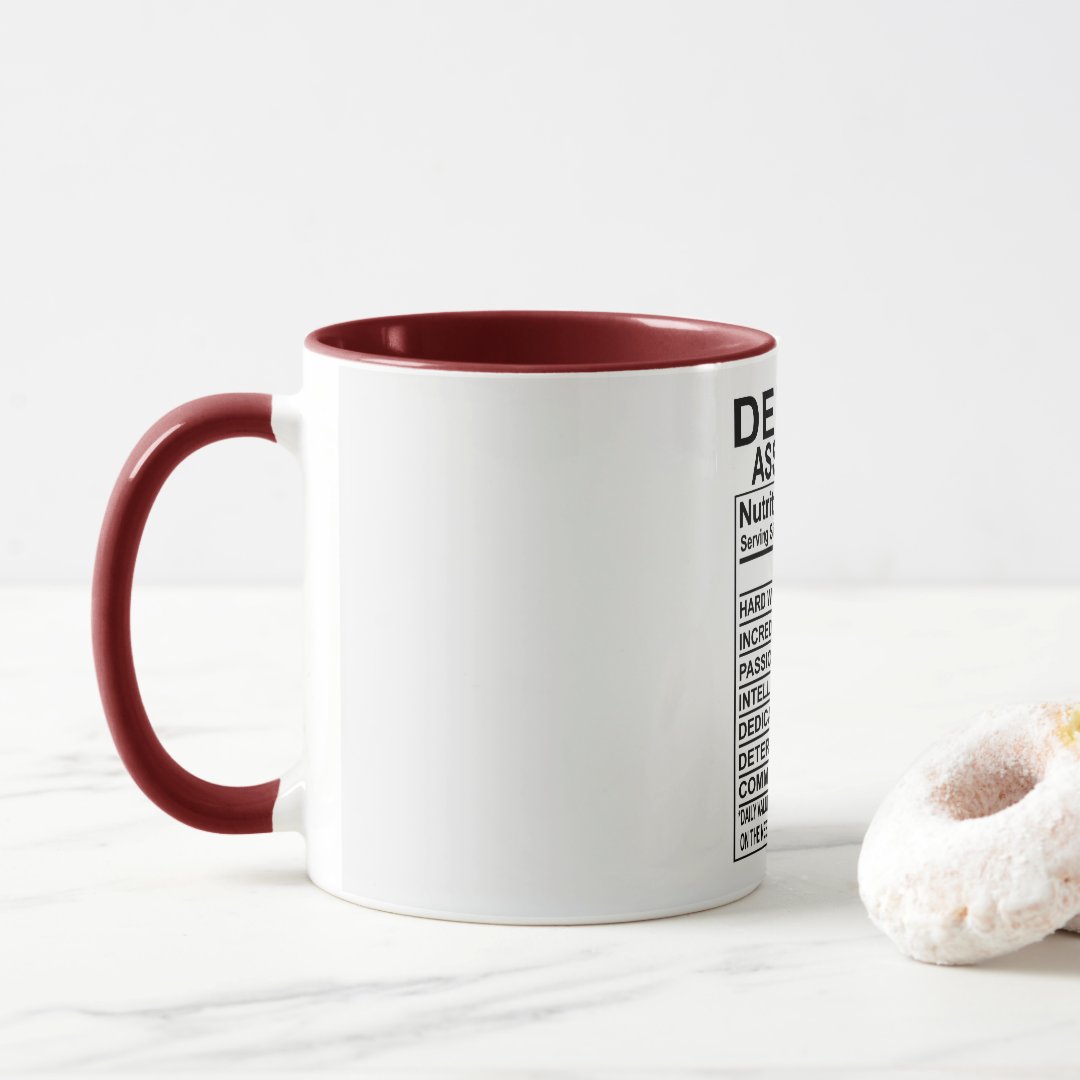 Dental Assistant Nutrition Facts Mug 2