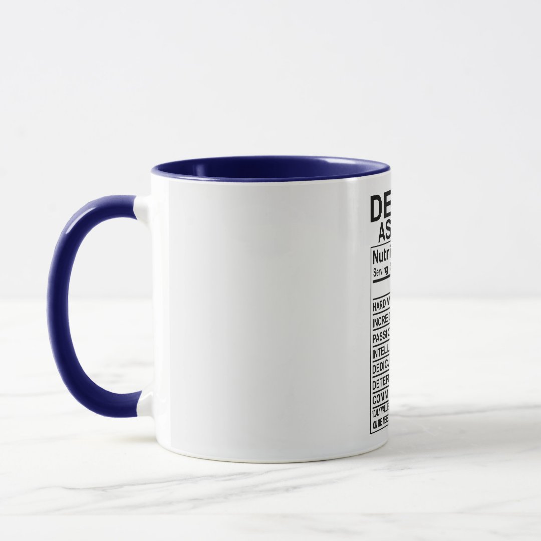 Dental Assistant Nutrition Facts Mug 2
