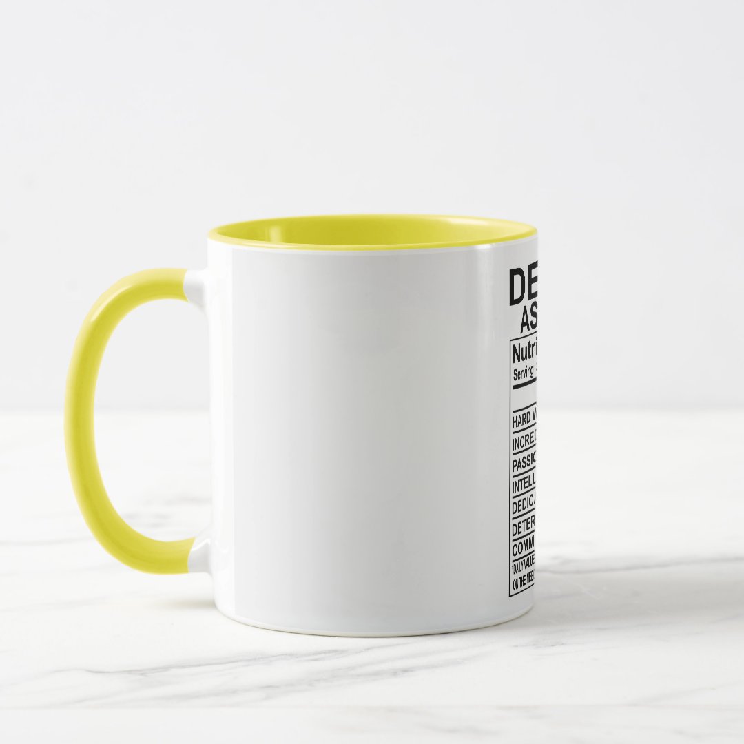 Dental Assistant Nutrition Facts Mug 2