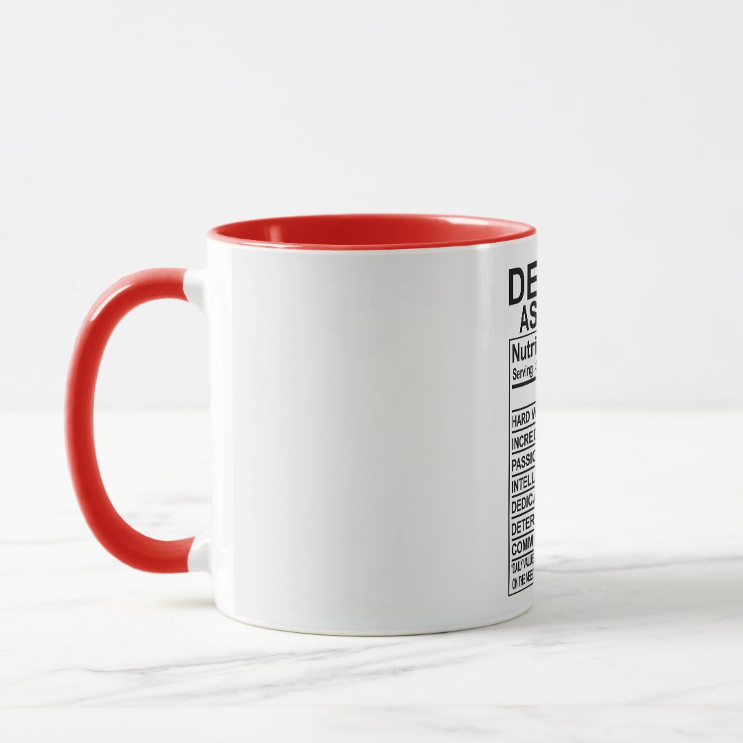 Dental Assistant Nutrition Facts Mug 2