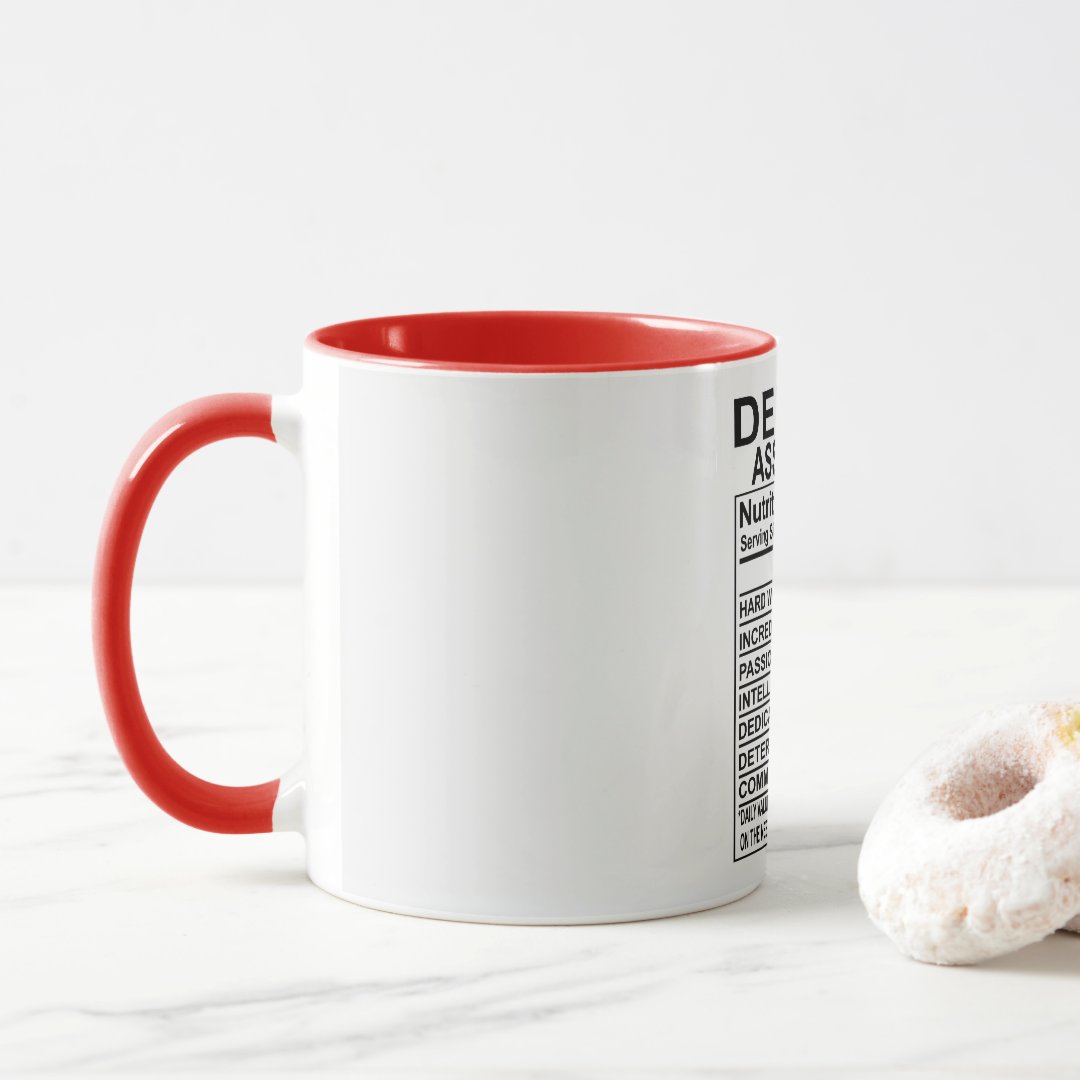 Dental Assistant Nutrition Facts Mug 2