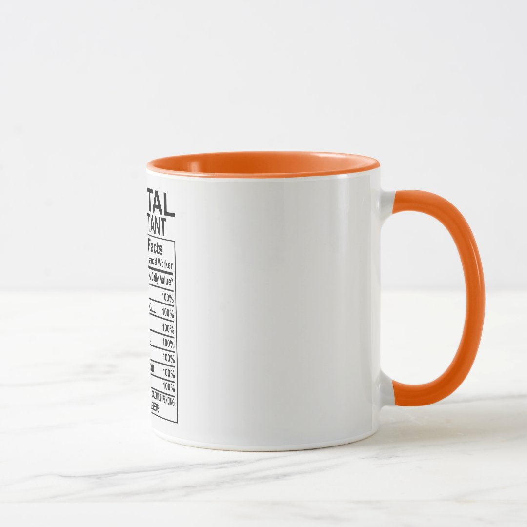 Dental Assistant Nutrition Facts Mug 2