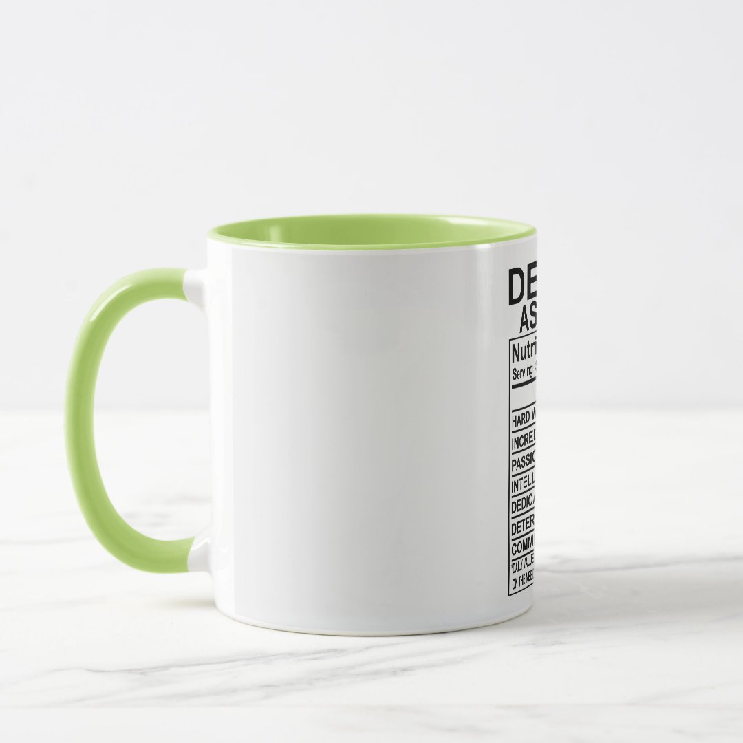 Dental Assistant Nutrition Facts Mug 2
