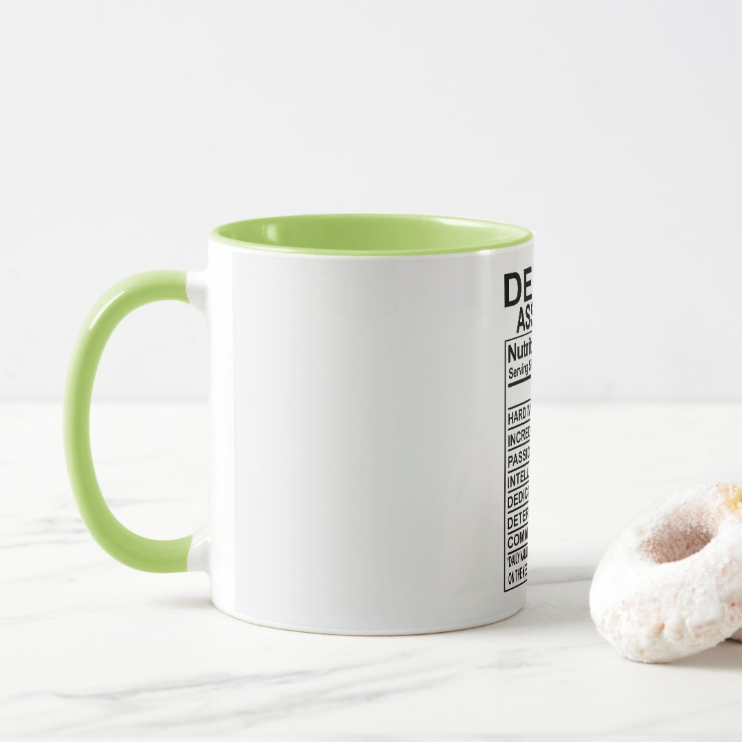 Dental Assistant Nutrition Facts Mug 2