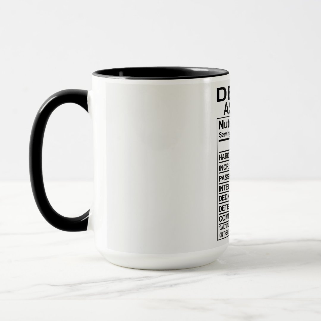 Dental Assistant Nutrition Facts Mug 2