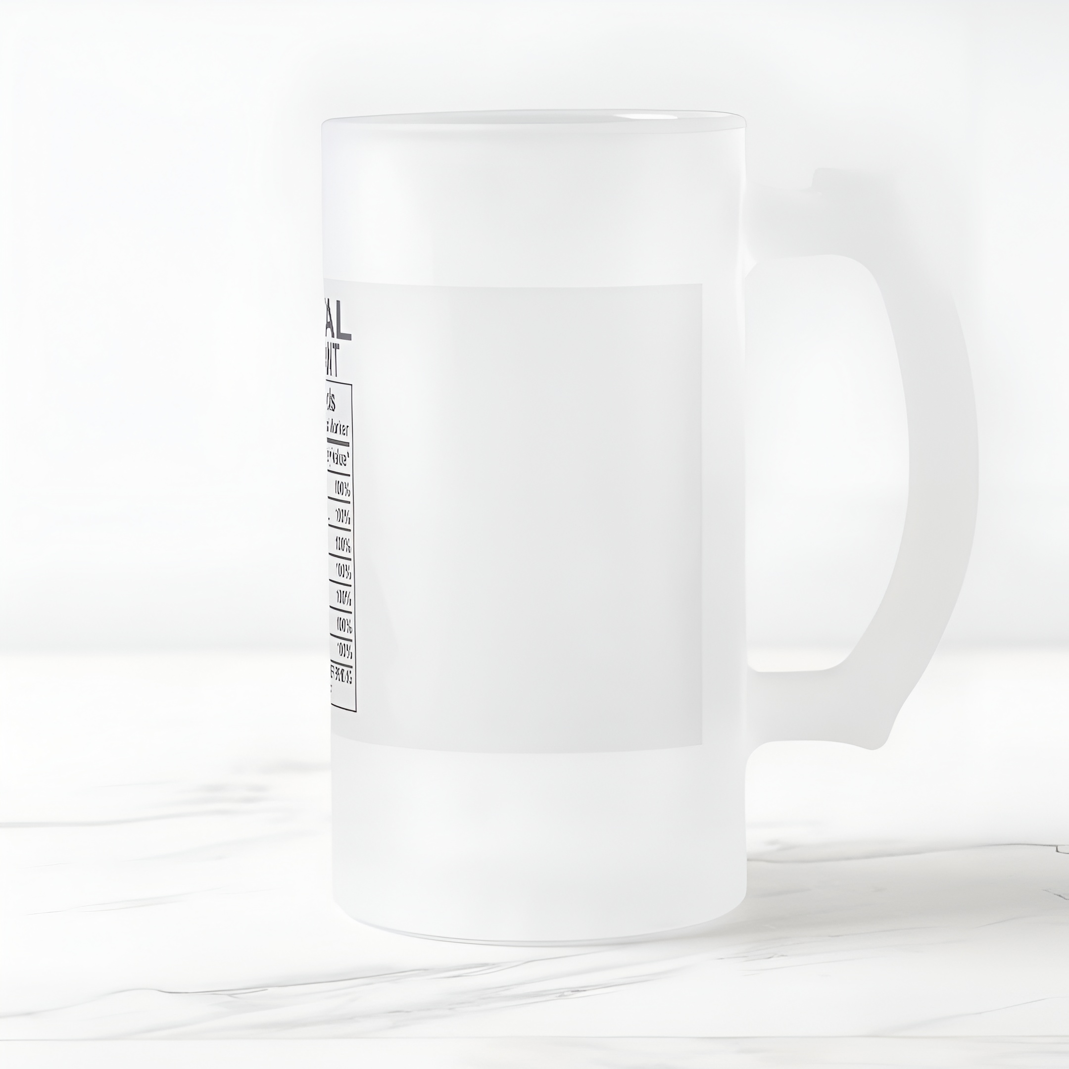 Dental Assistant Nutrition Label Design Printed Coffee Mug