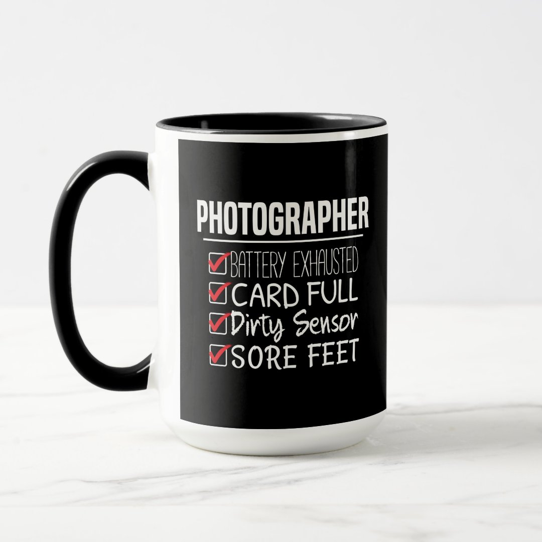 Combo Mug Photographer Life Funny Photography Checklist Mug