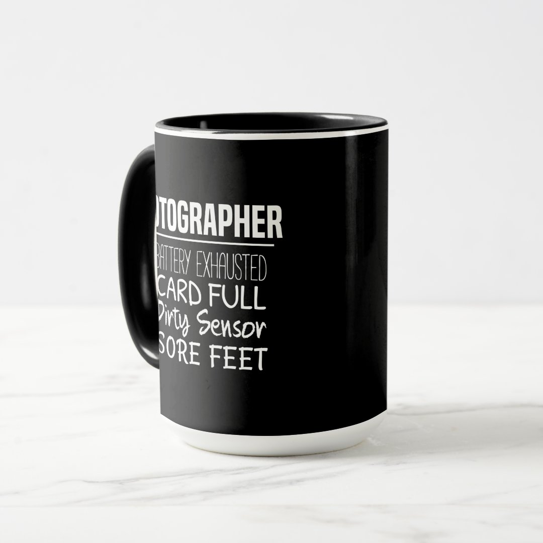 Combo Mug Photographer Life Funny Photography Checklist Mug