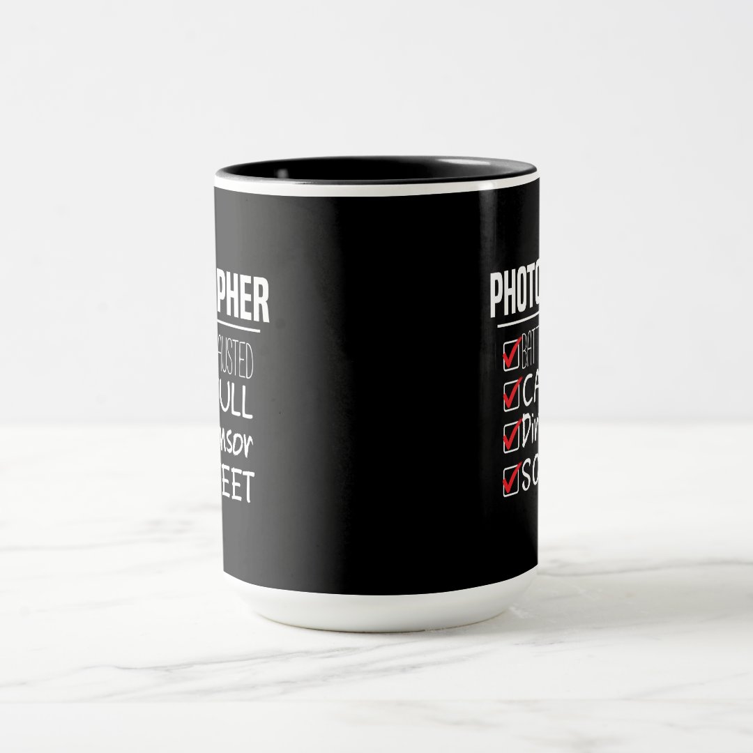 Combo Mug Photographer Life Funny Photography Checklist Mug