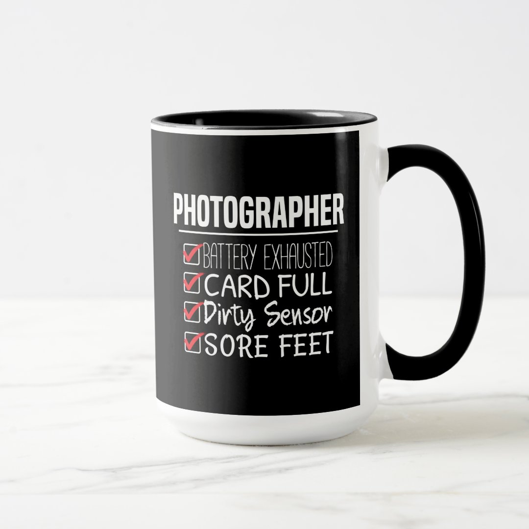 Combo Mug Photographer Life Funny Photography Checklist Mug