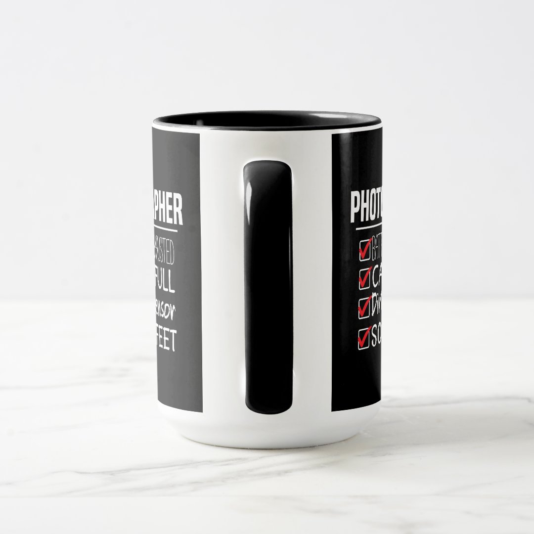 Combo Mug Photographer Life Funny Photography Checklist Mug