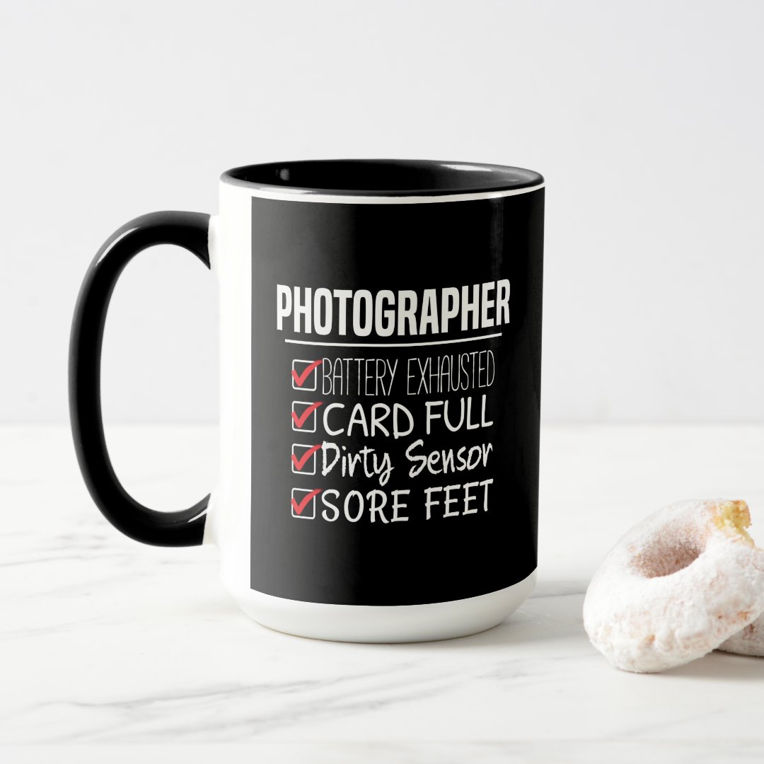 Combo Mug Photographer Life Funny Photography Checklist Mug