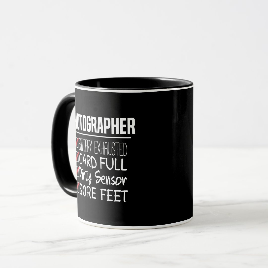 Combo Mug Photographer Life Funny Photography Checklist Mug