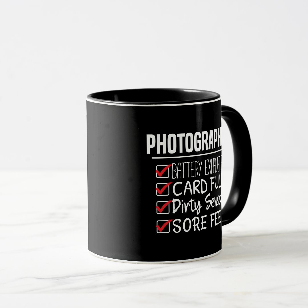 Combo Mug Photographer Life Funny Photography Checklist Mug