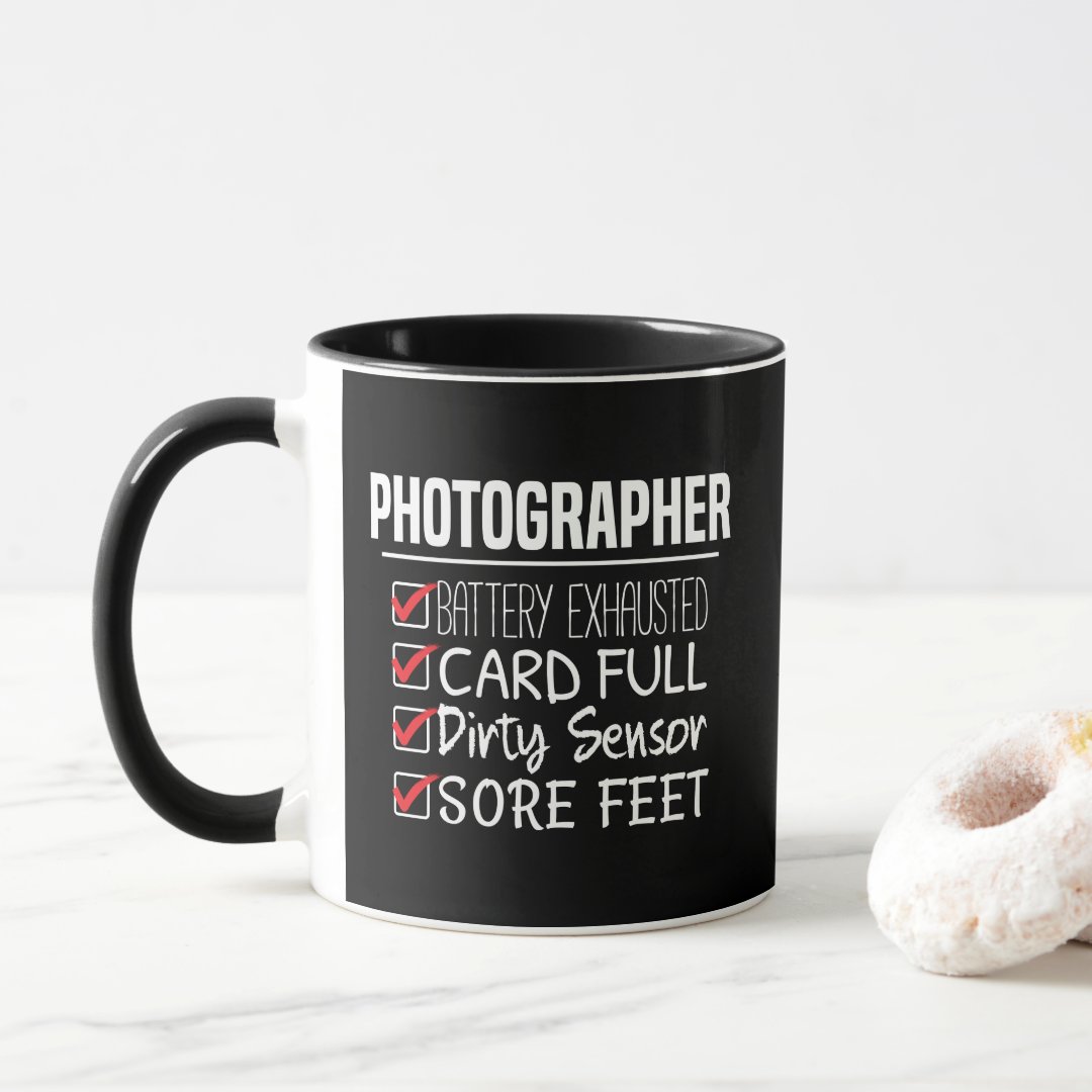 Combo Mug Photographer Life Funny Photography Checklist Mug
