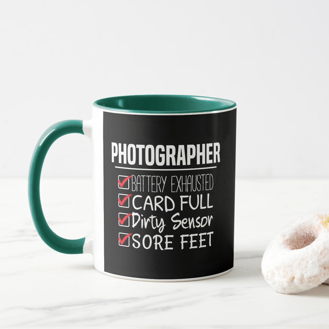 Combo Mug Photographer Life Funny Photography Checklist Mug