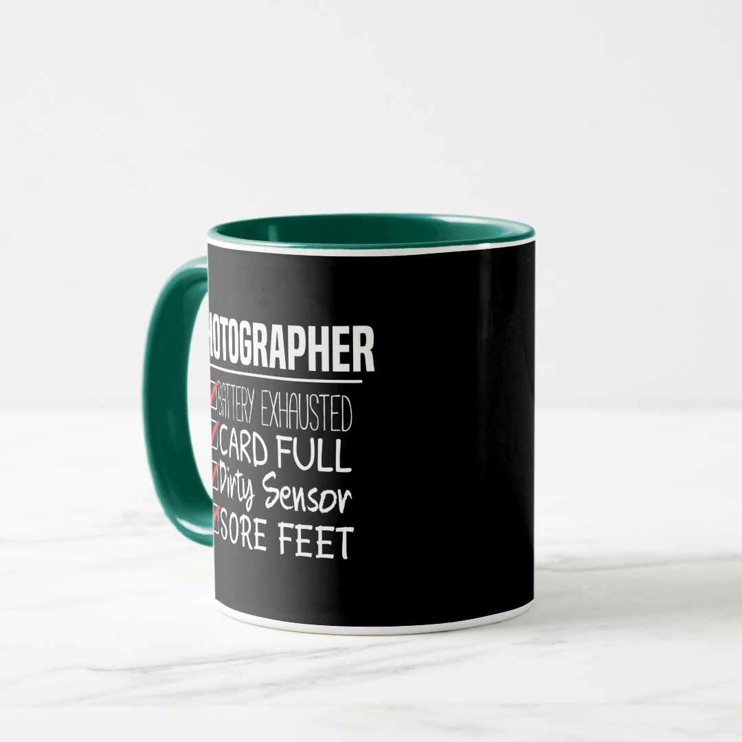 Combo Mug Photographer Life Funny Photography Checklist Mug