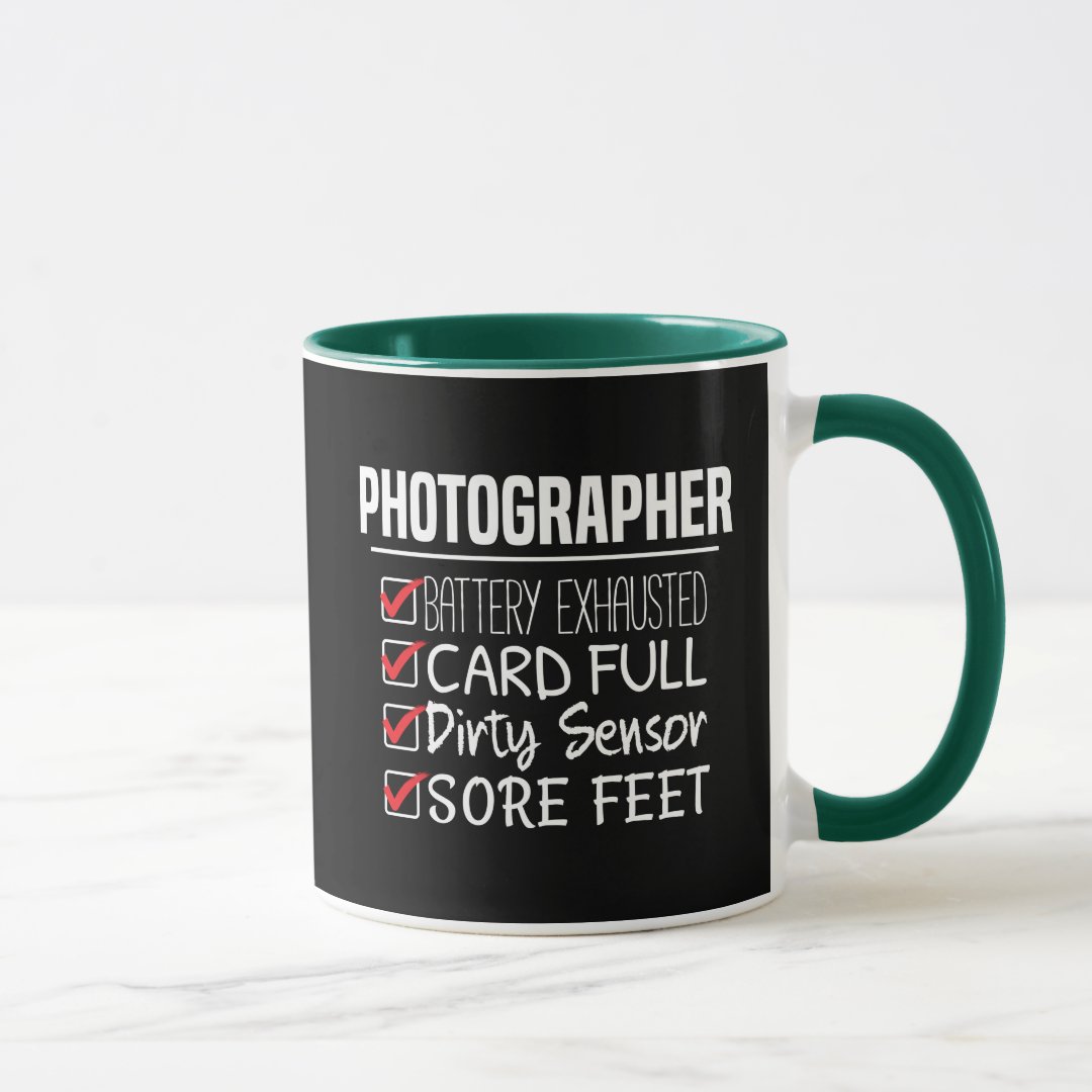 Combo Mug Photographer Life Funny Photography Checklist Mug