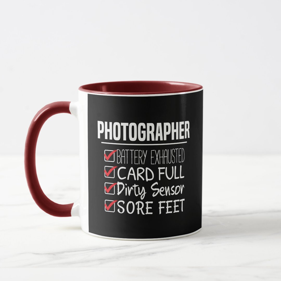 Combo Mug Photographer Life Funny Photography Checklist Mug