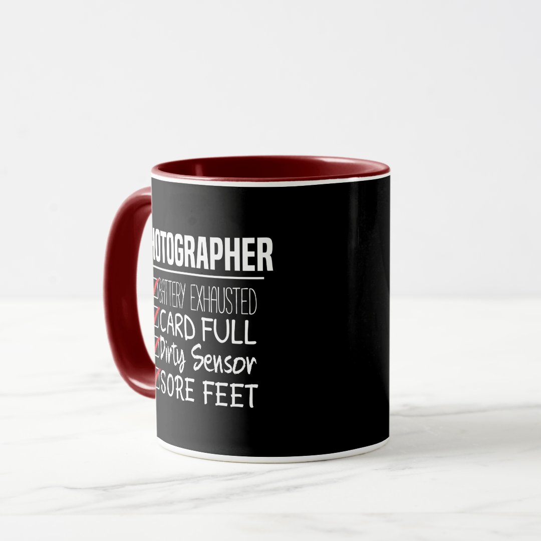 Combo Mug Photographer Life Funny Photography Checklist Mug