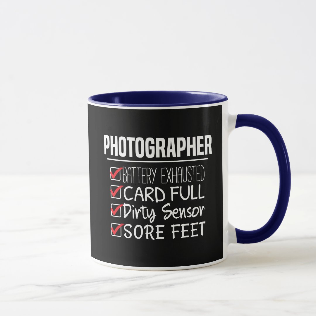 Combo Mug Photographer Life Funny Photography Checklist Mug