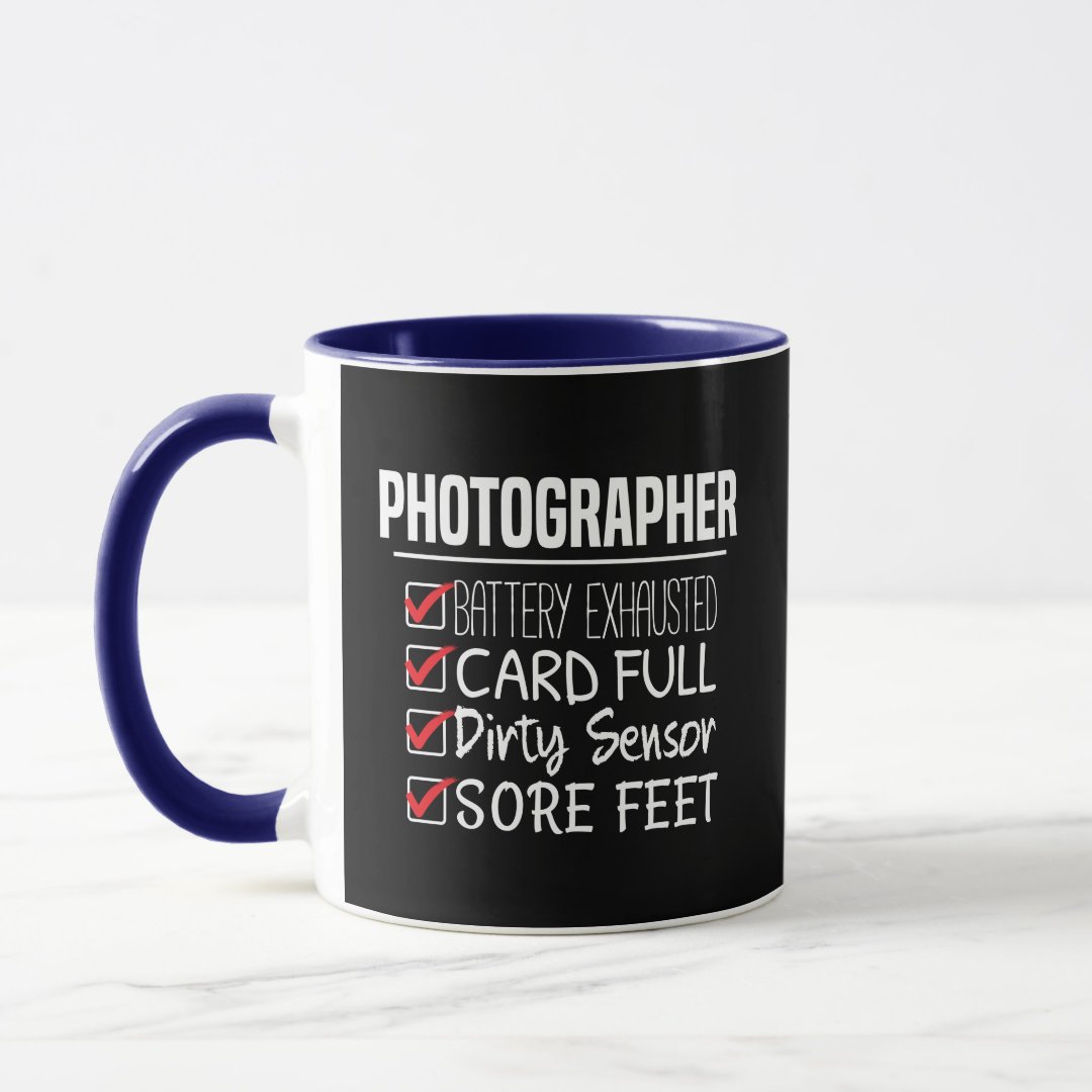 Combo Mug Photographer Life Funny Photography Checklist Mug