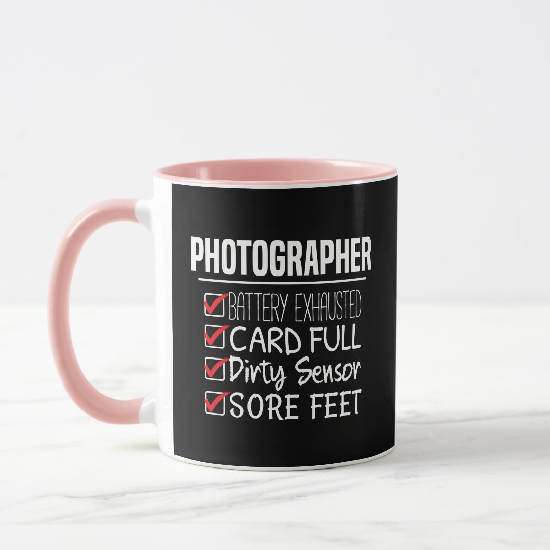 Combo Mug Photographer Life Funny Photography Checklist Mug