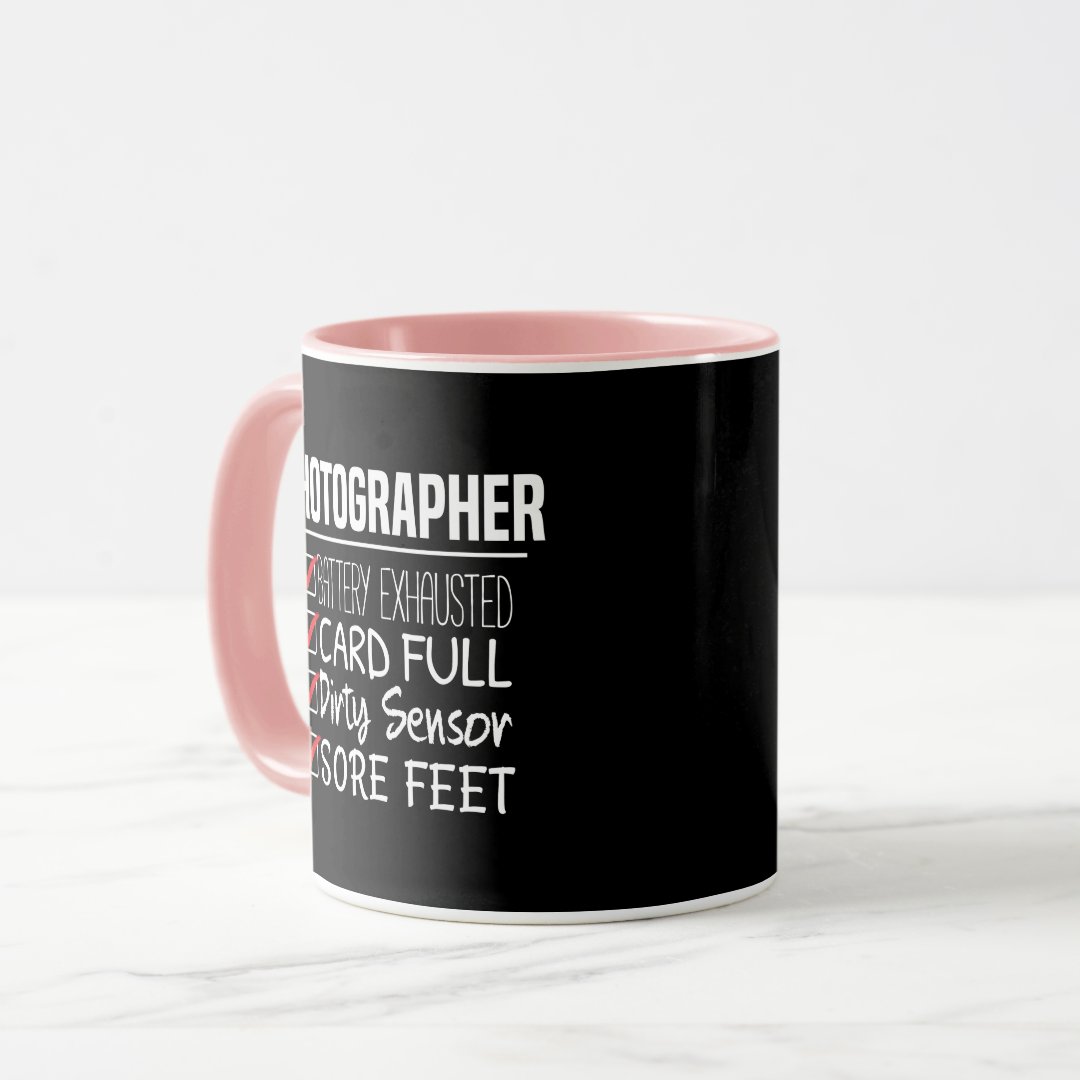 Combo Mug Photographer Life Funny Photography Checklist Mug