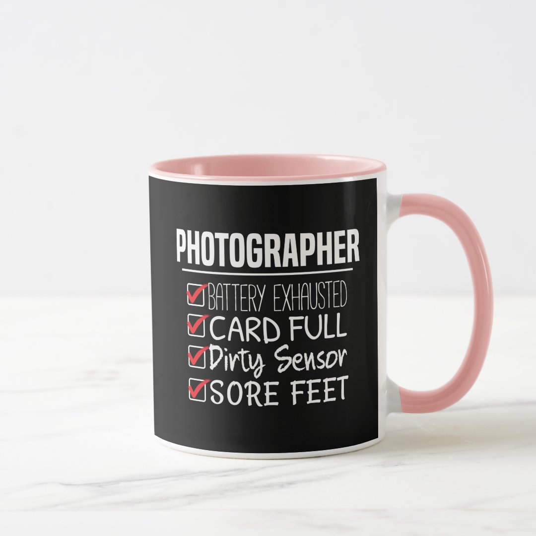 Combo Mug Photographer Life Funny Photography Checklist Mug