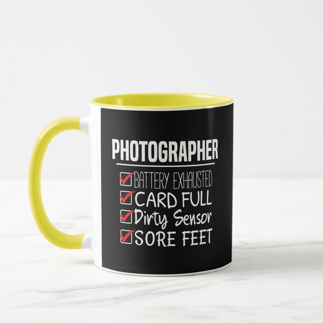Combo Mug Photographer Life Funny Photography Checklist Mug