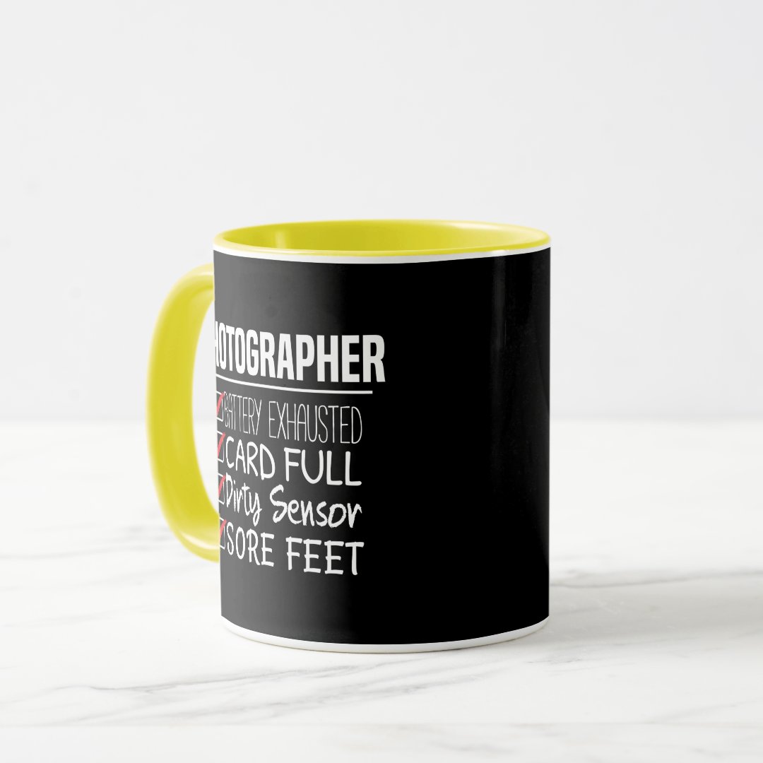 Combo Mug Photographer Life Funny Photography Checklist Mug