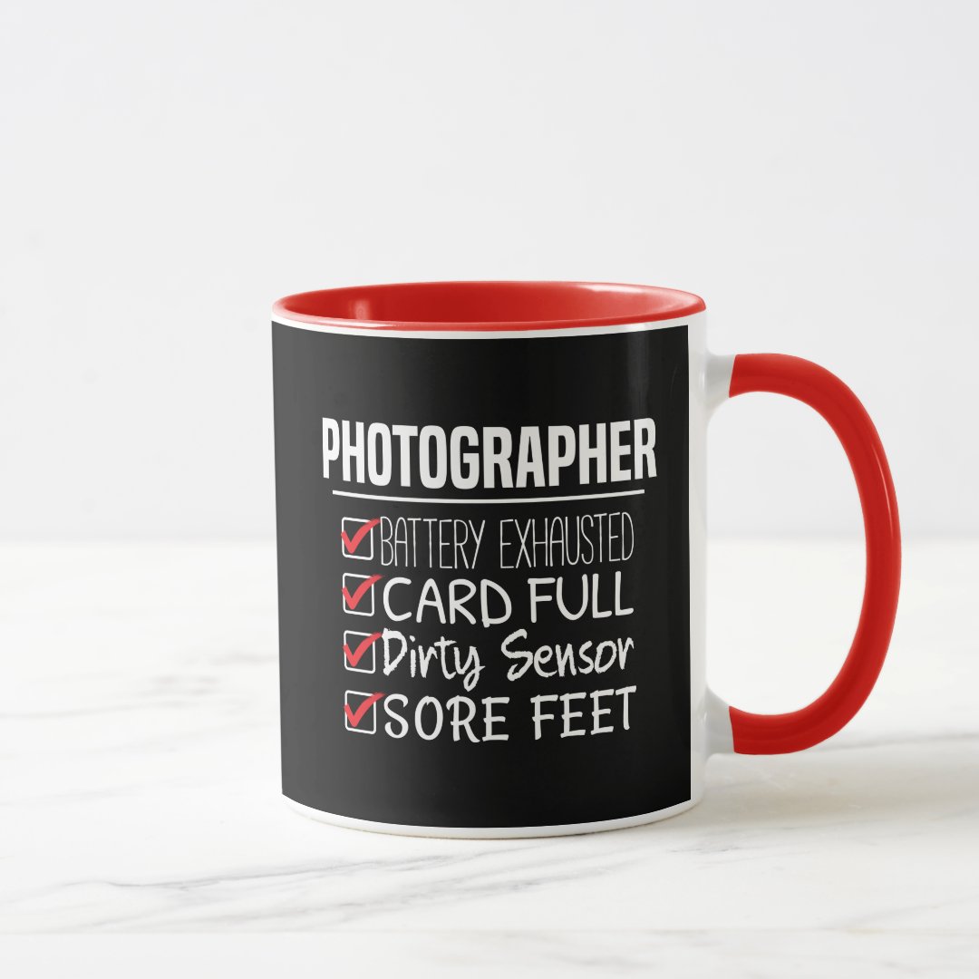 Combo Mug Photographer Life Funny Photography Checklist Mug