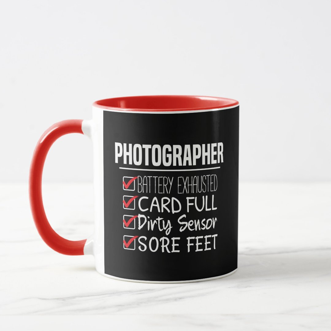 Combo Mug Photographer Life Funny Photography Checklist Mug