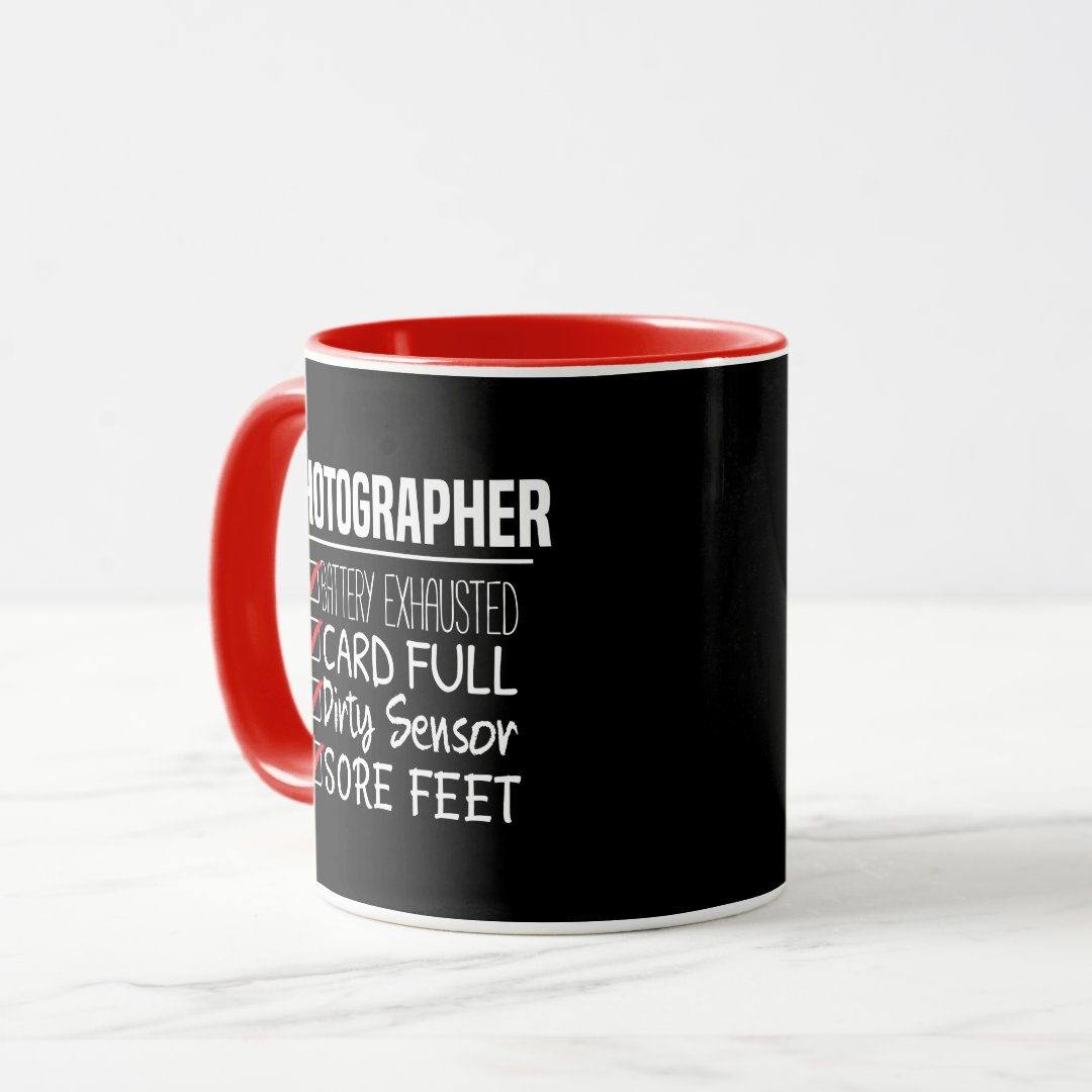 Combo Mug Photographer Life Funny Photography Checklist Mug